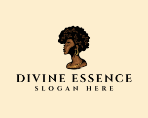 Afro Woman Goddess logo