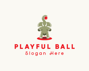 Circus Elephant Ball logo design