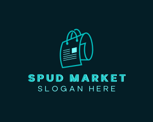 Newspaper Shopping Market logo design