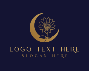 Golden Natural Flower Moon logo