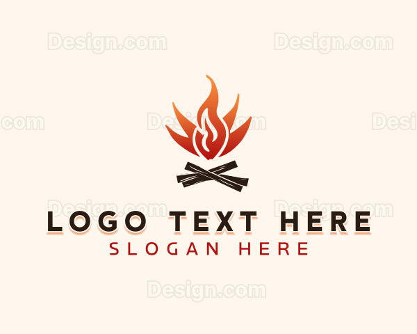 Bonfire Camping Outdoor Logo