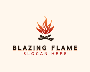 Bonfire Camping Outdoor logo design