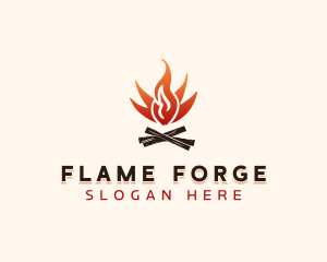 Bonfire Camping Outdoor logo design