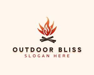 Bonfire Camping Outdoor logo design