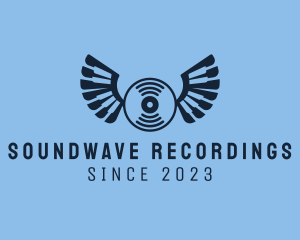 Vinyl Wing Record  logo design