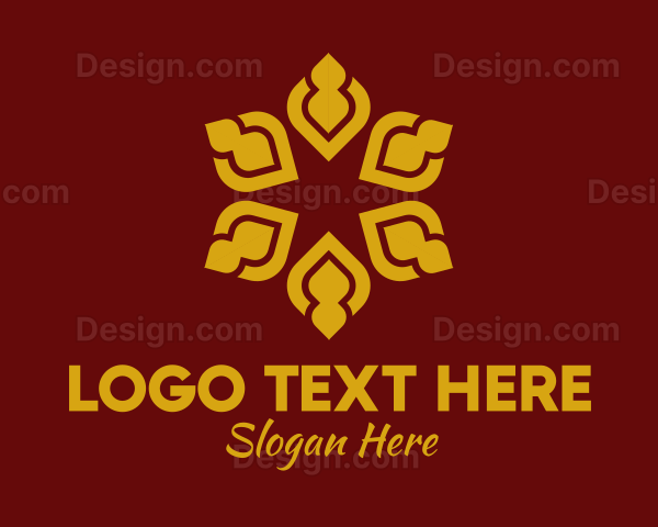 Luxury Gold Flower Logo