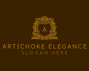 Elegant Shield Ornamental  logo design