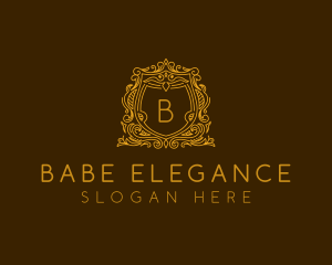 Elegant Shield Ornamental  logo design