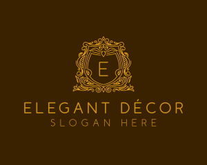 Elegant Shield Ornamental  logo design