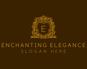 Elegant Shield Ornamental  logo design