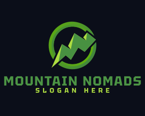 Lightning Mountain Peak logo design