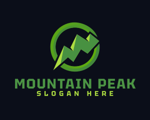 Lightning Mountain Peak logo design