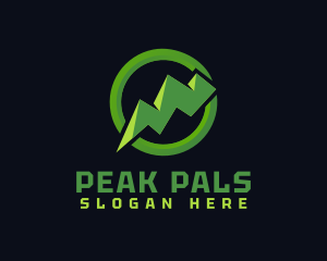 Lightning Mountain Peak logo design