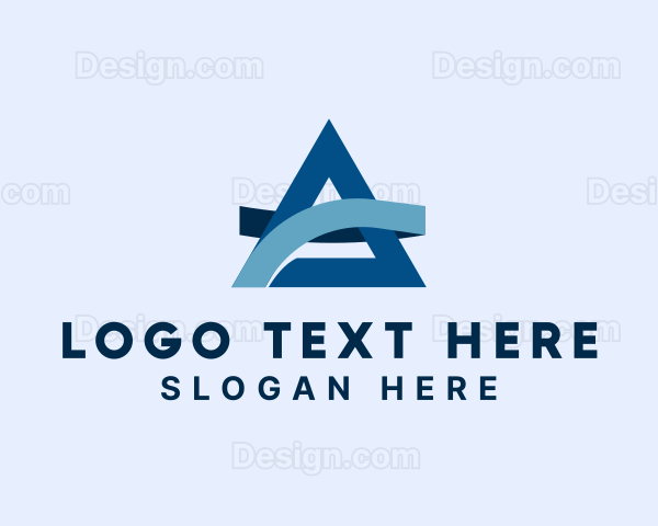 Modern Ribbon Letter A Logo