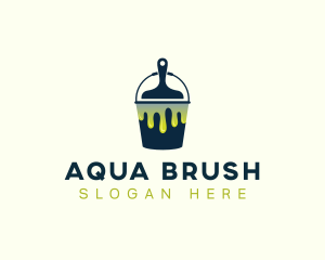 Paint Brush Bucket Renovation logo design