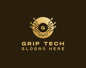 Cyber Tech Cryptocurrency logo design