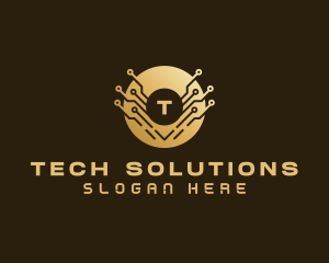 Cyber Tech Cryptocurrency logo design