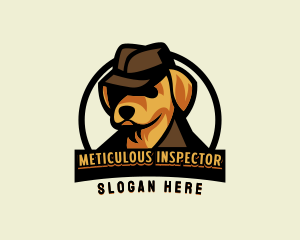 Detective Cartoon Dog logo