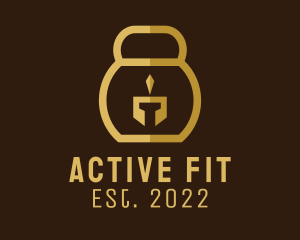 Gladiator Fitness Kettlebell  logo design