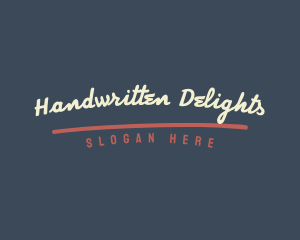 Retro Handwritten Business logo design