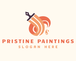 Paint Repair Paint Brush logo design