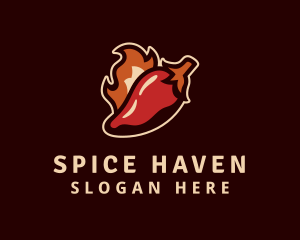 Fire Chili Pepper logo design