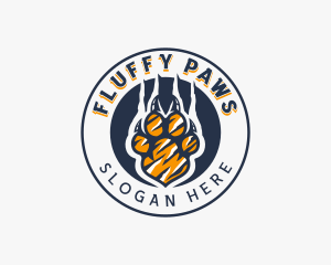 Wild Lion Paw logo design