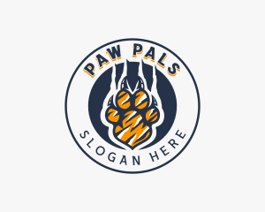 Wild Lion Paw logo design