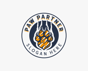 Wild Lion Paw logo design