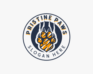 Wild Lion Paw logo design