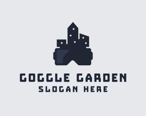 VR Gaming Goggles City logo design