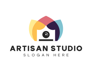 Flower Camera Photo Studio logo design