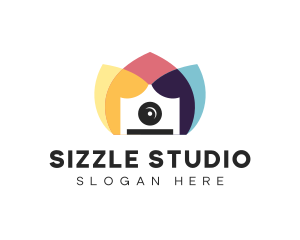 Flower Camera Photo Studio logo design