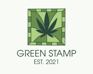 Green Weed Tile  logo design