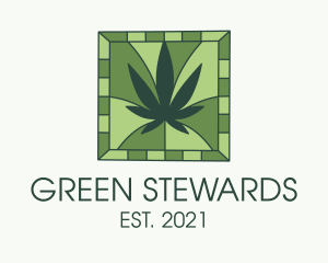 Green Weed Tile  logo design