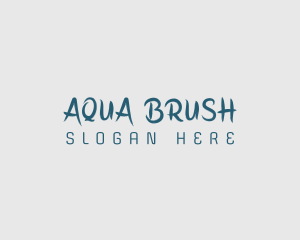 School Brush Writing logo design