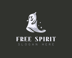 Spooky Ghost Halloween logo design