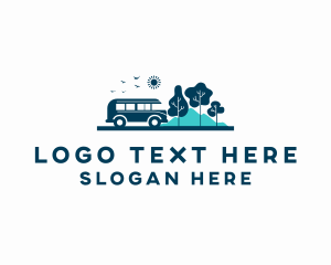 Van - Outdoor Travel Van logo design