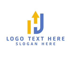 Yellow Blue Industrial H logo