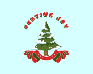 Winter Christmas Tree logo