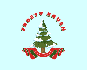 Winter Christmas Tree logo