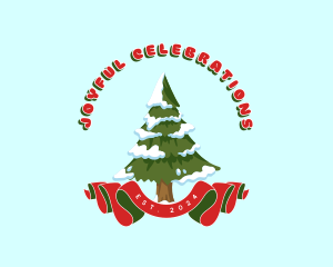 Winter Christmas Tree logo