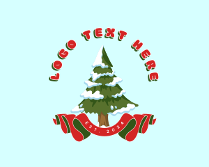 Tree - Winter Christmas Tree logo design