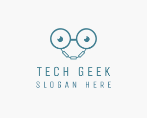 Handcuff Geek Eyeglasses logo design