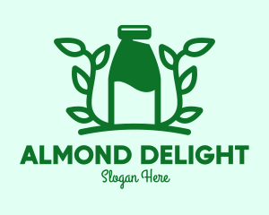 Organic Plant Milk logo design