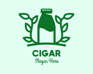 Organic Plant Milk logo design