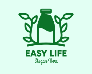 Organic Plant Milk logo design