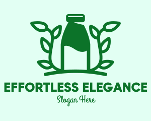 Organic Plant Milk logo design