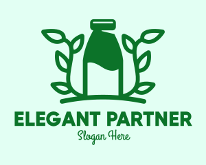 Organic Plant Milk logo design