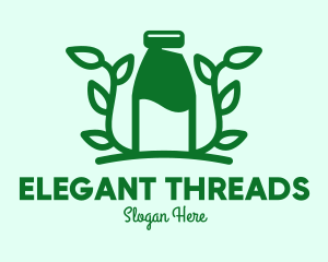 Organic Plant Milk logo design